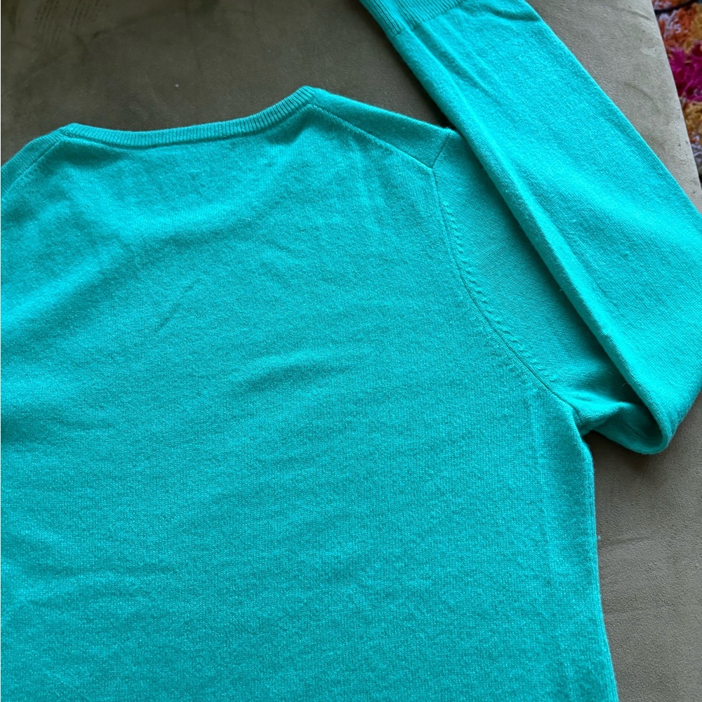 Ann Taylor Women's Teal Crewneck Sweater - Picture 6 of 12